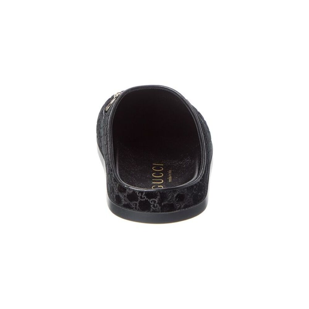 Gucci Horsebit Gg Velvet Mule, Black - Picture 3 of 5